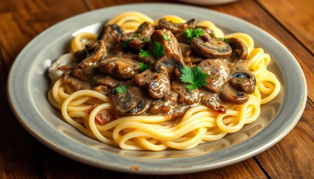 Beef Stroganoff with Mushrooms