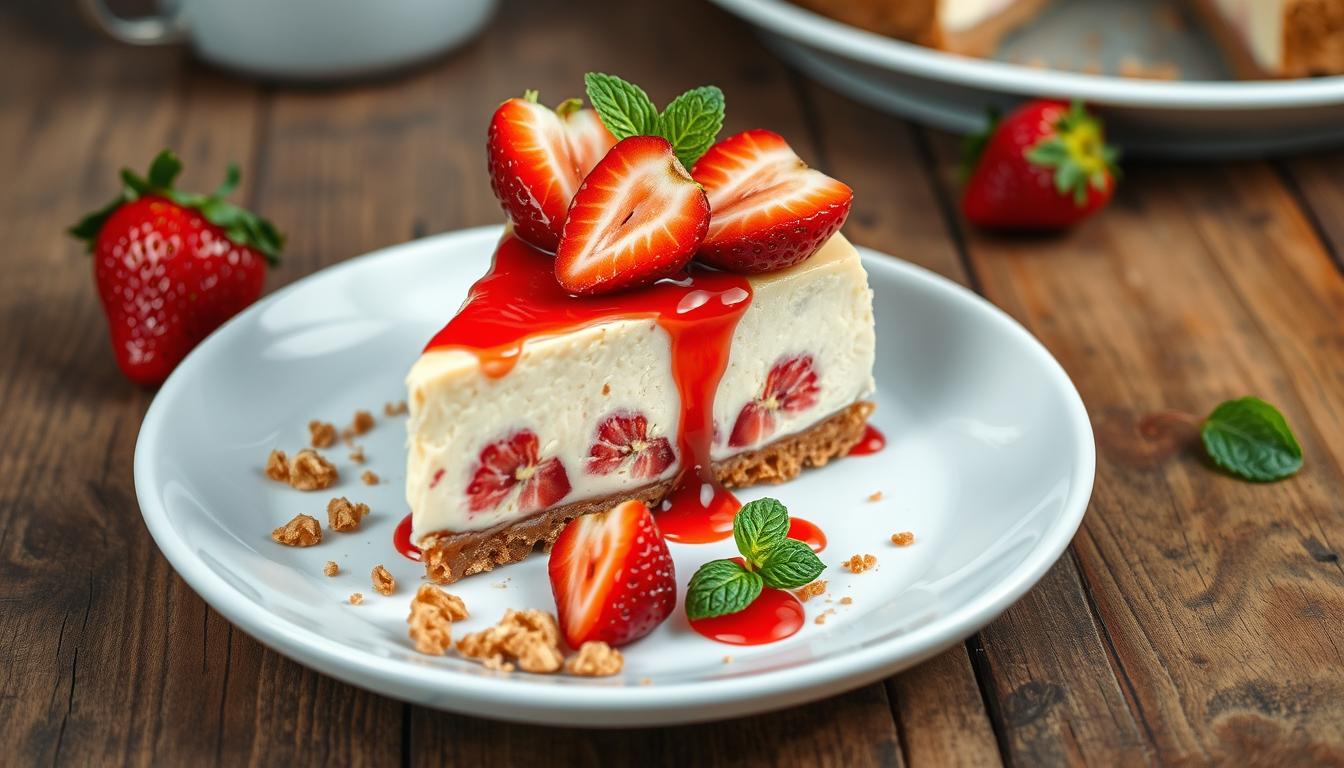 Berrylicious Strawberry Crunch Cheesecake