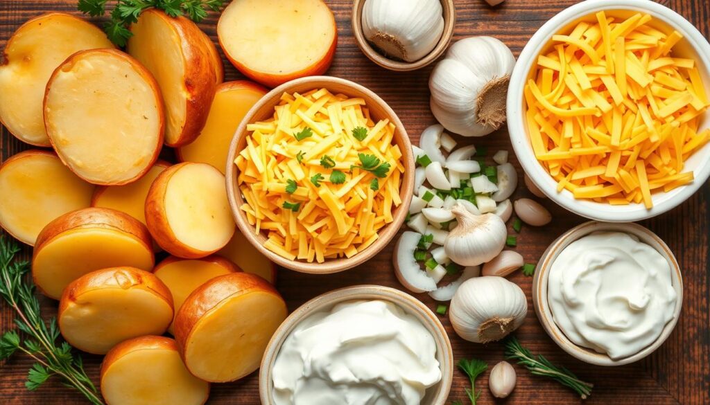 Cheesy Potato Bake Ingredients