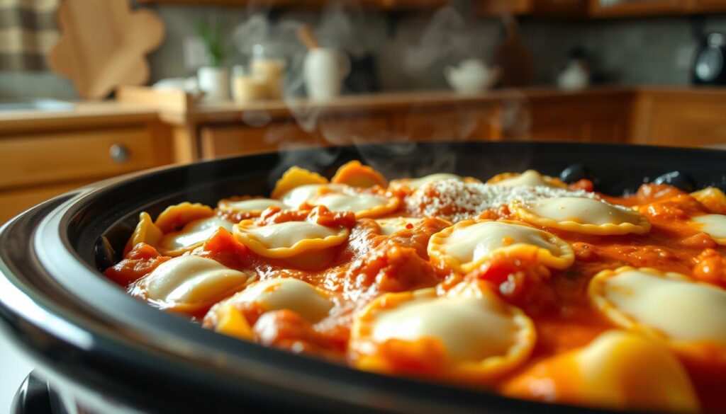 Crockpot Ravioli Lasagna